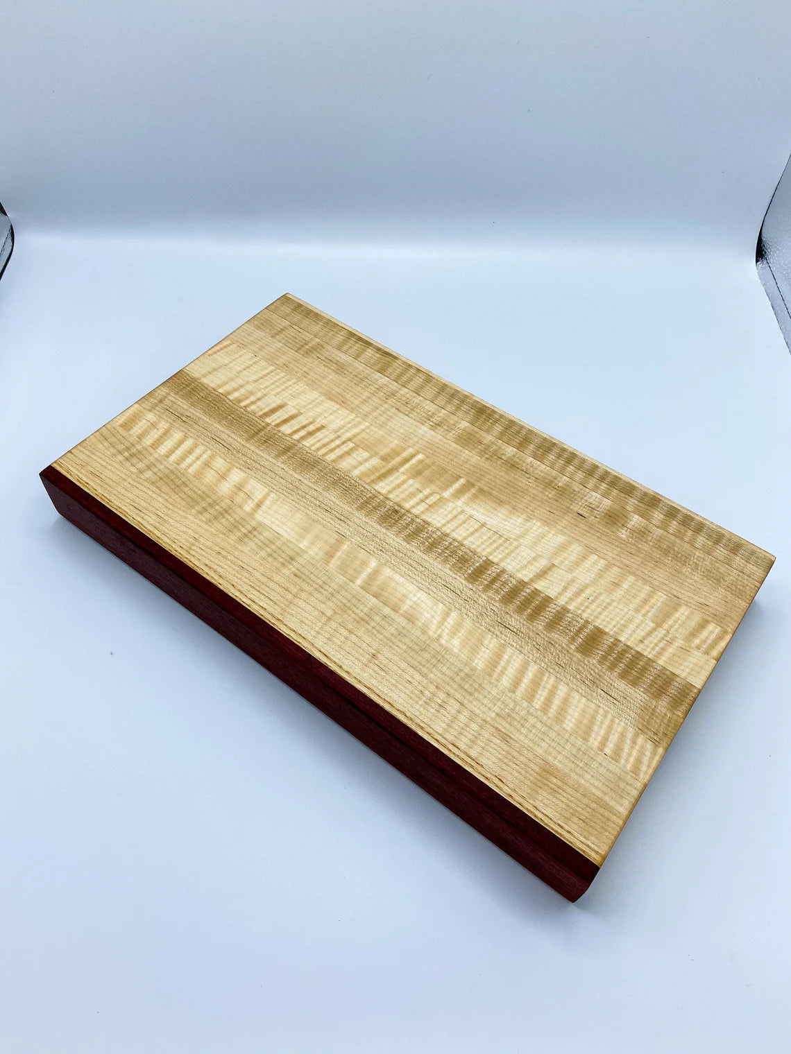 Curly Maple Wood Edge Grain Butcher Block Cutting Board