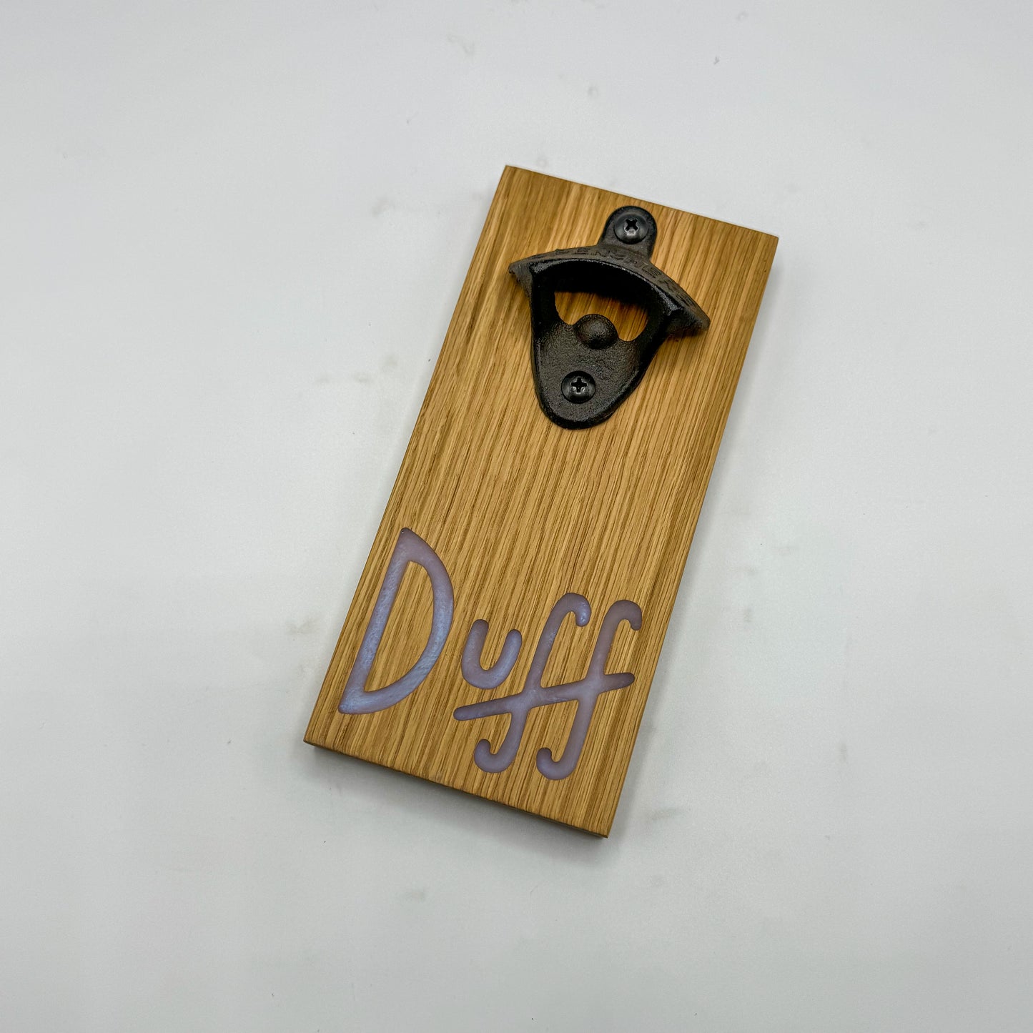 Wood Wall Bottle Opener with Magnetic Bottle Cap Catch