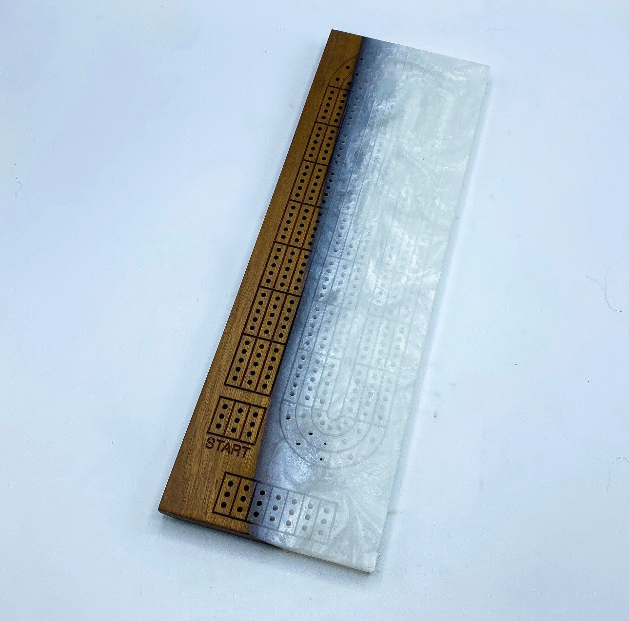 Mini Rib Board Diamond White Wave Epoxy Resin Crib Board with Black Walnut Wood ...