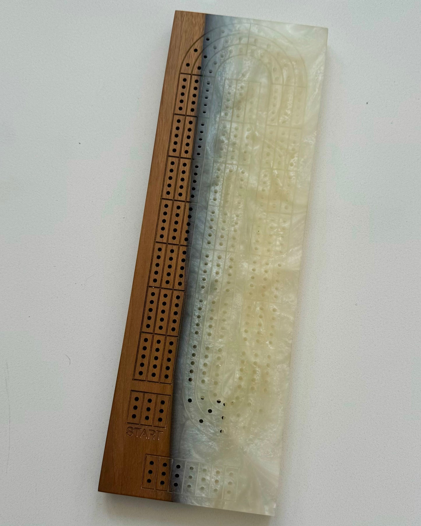 White and Green Epoxy Crib Board