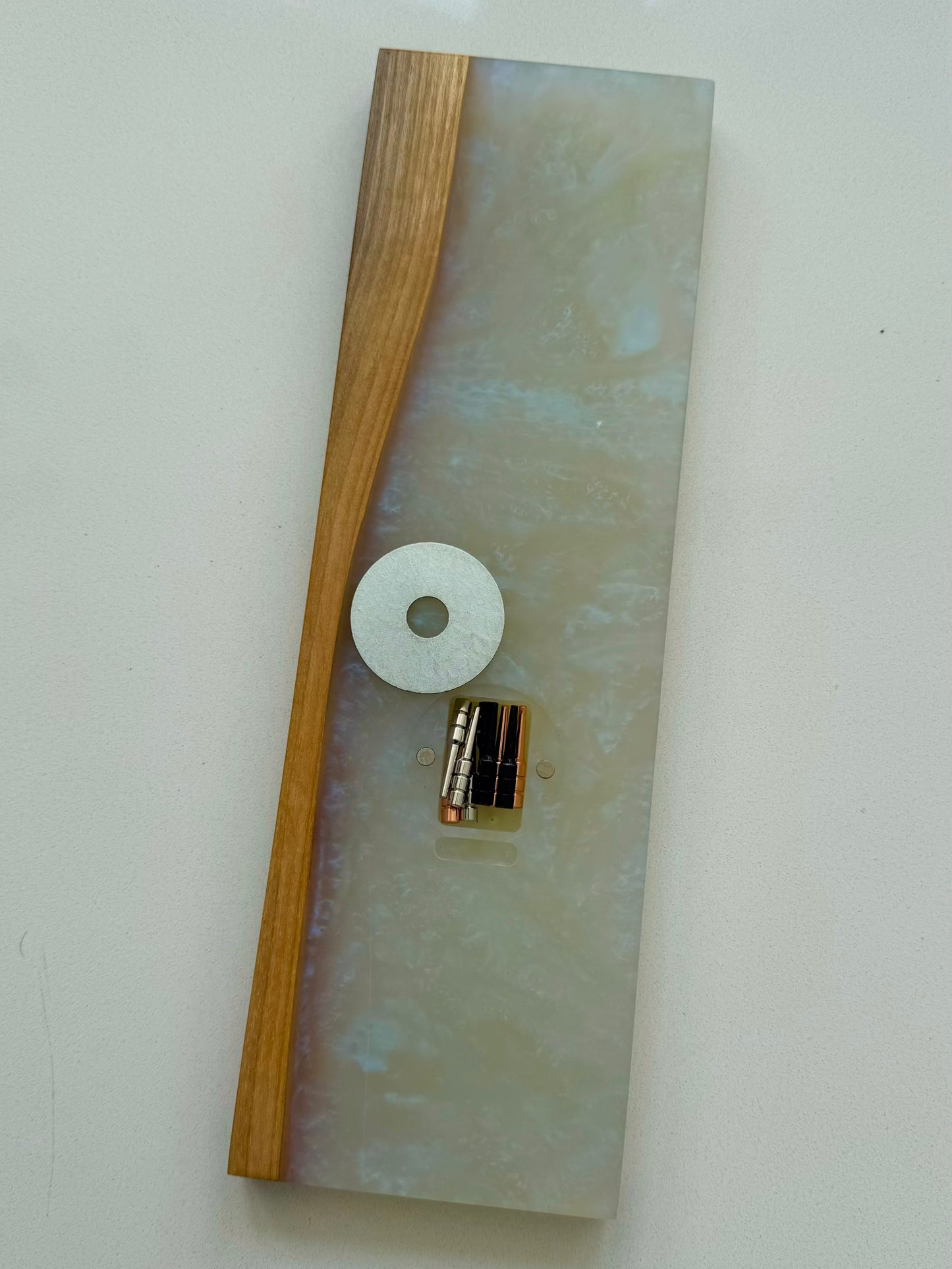 White and Blue Epoxy Crib Board