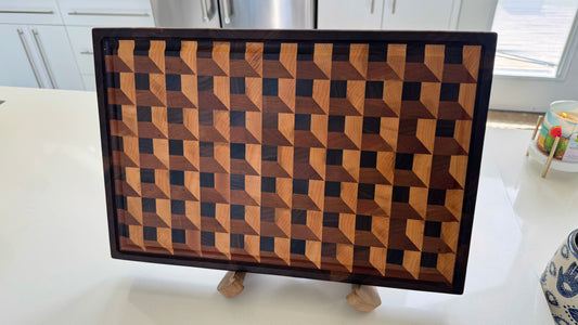 Optical Illusion Block Cutting Board
