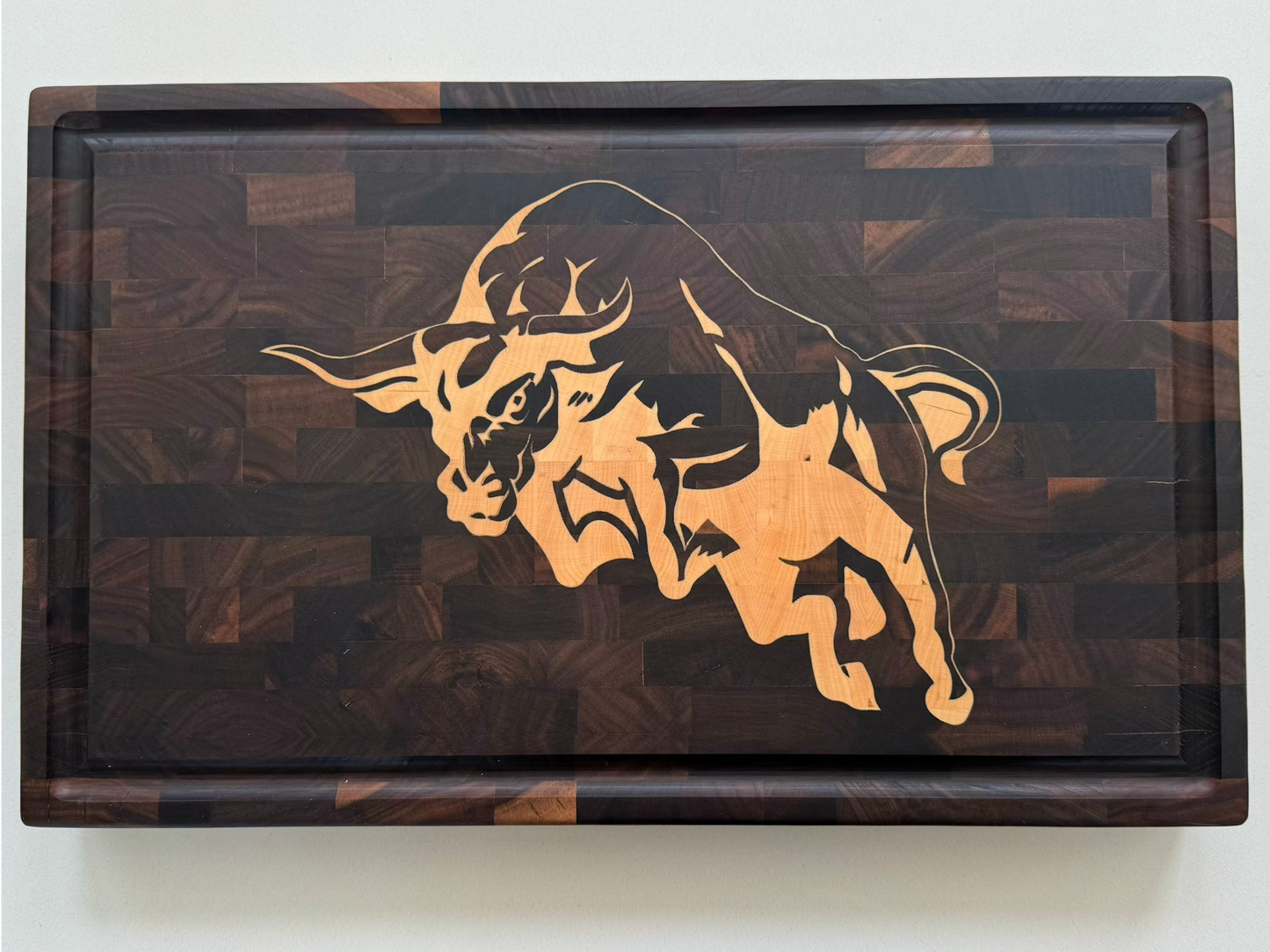 Charging Bison Cutting Board Block