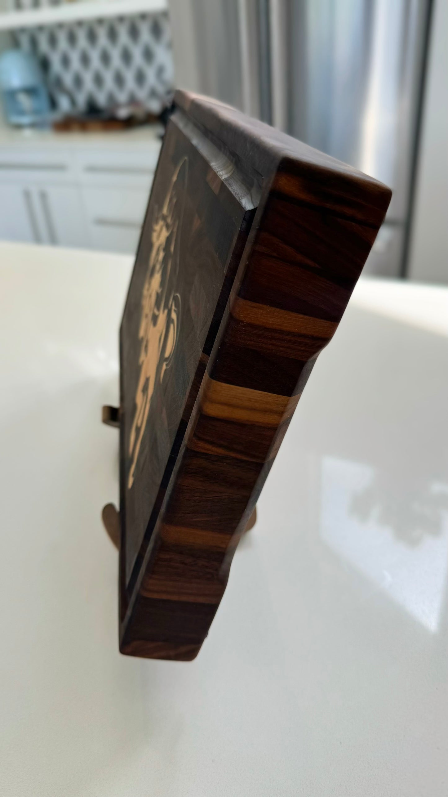 Charging Bison Cutting Board Block