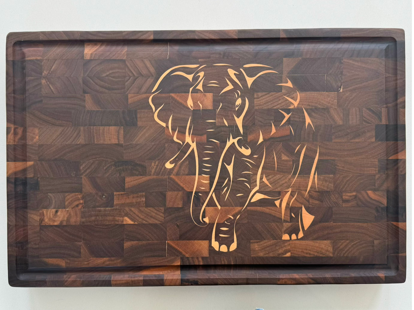 Safari Elephant Cutting Board Block