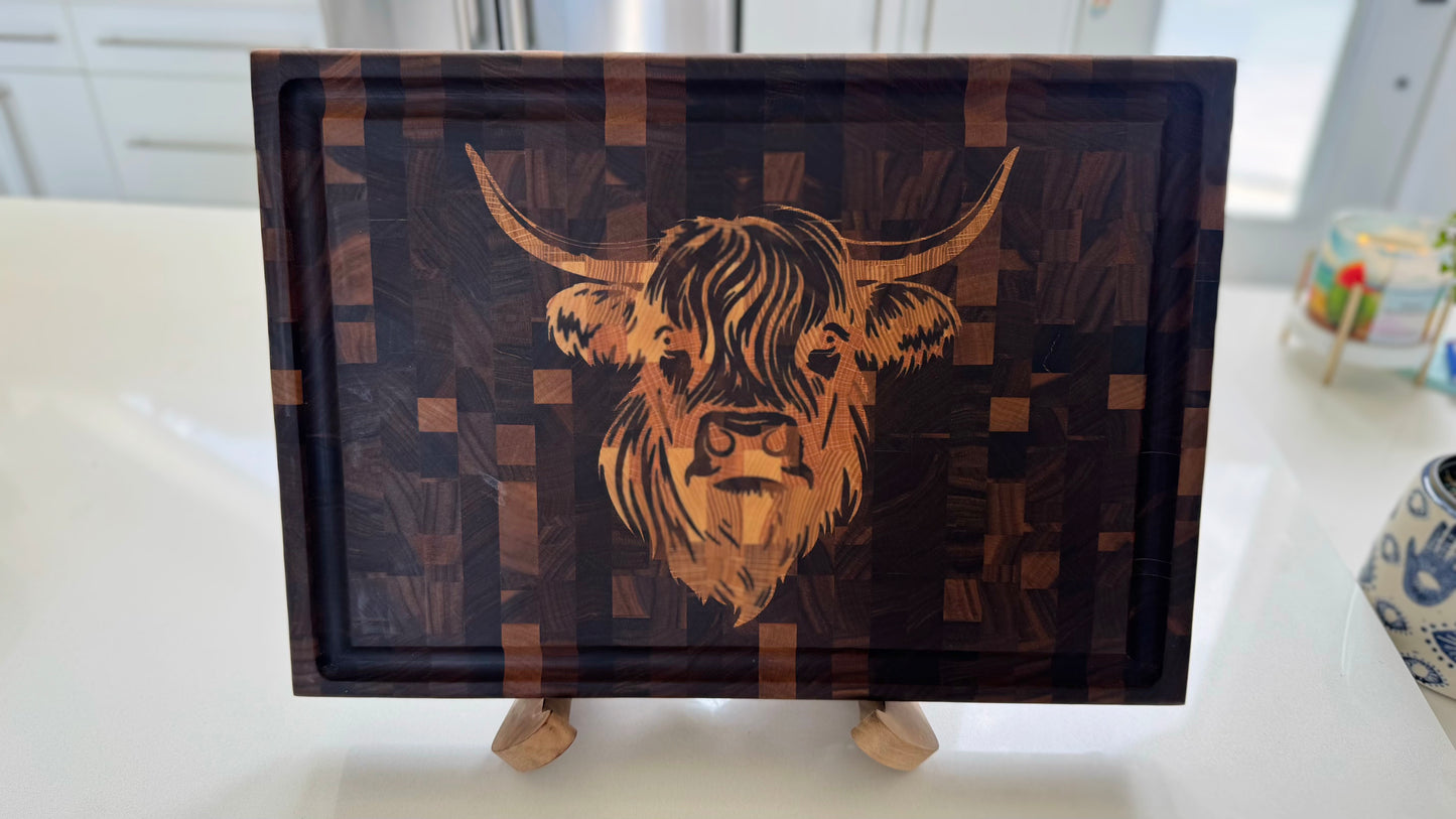 Cow Head Cutting Board Block