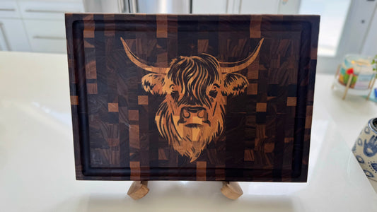 Cow Head Cutting Board Block