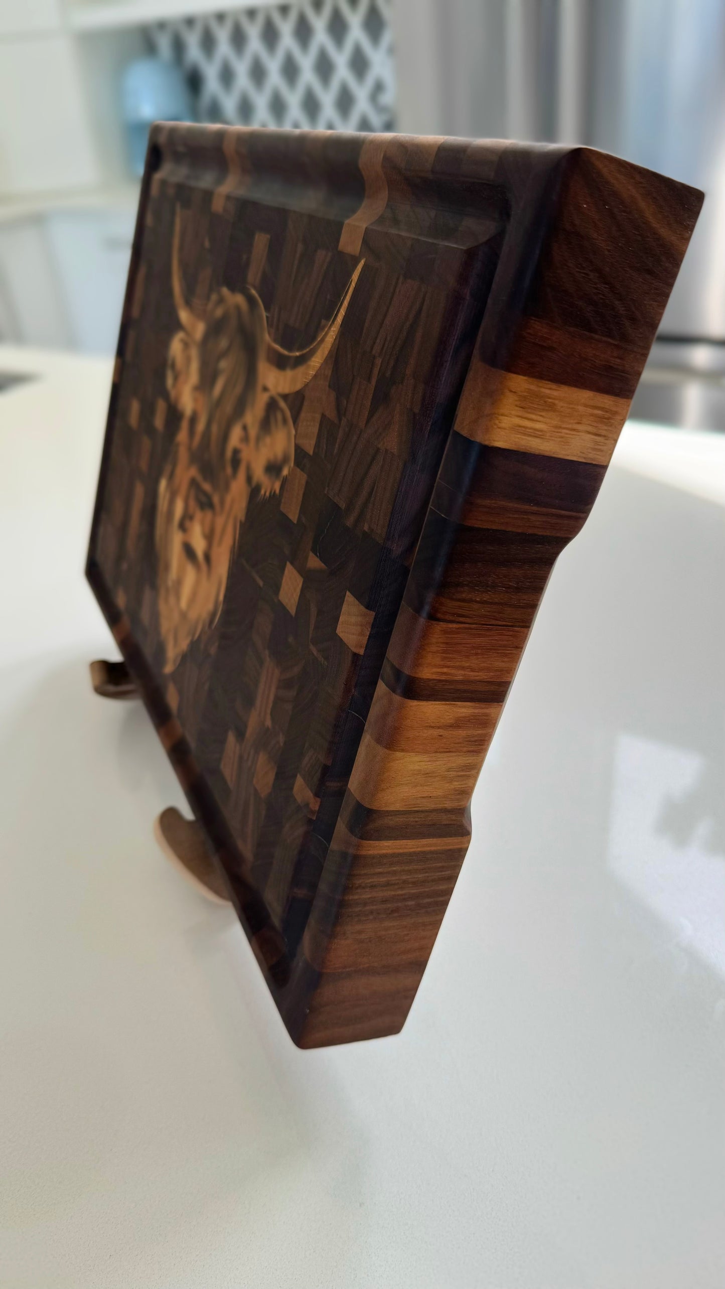 Cow Head Cutting Board Block