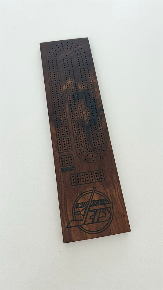 Winnipeg Jets Crib Board with Black Epoxy