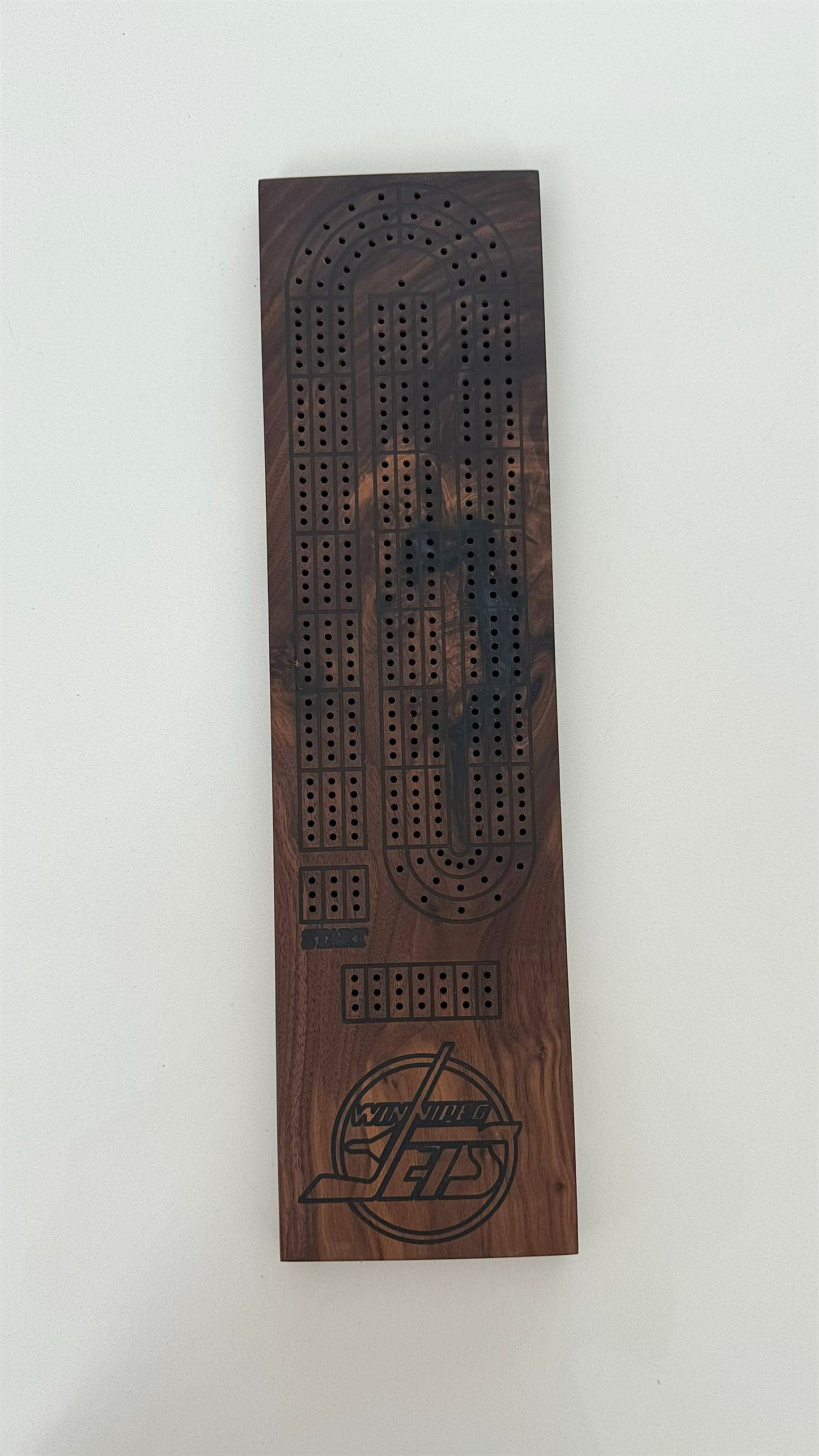 Winnipeg Jets Crib Board with Black Epoxy