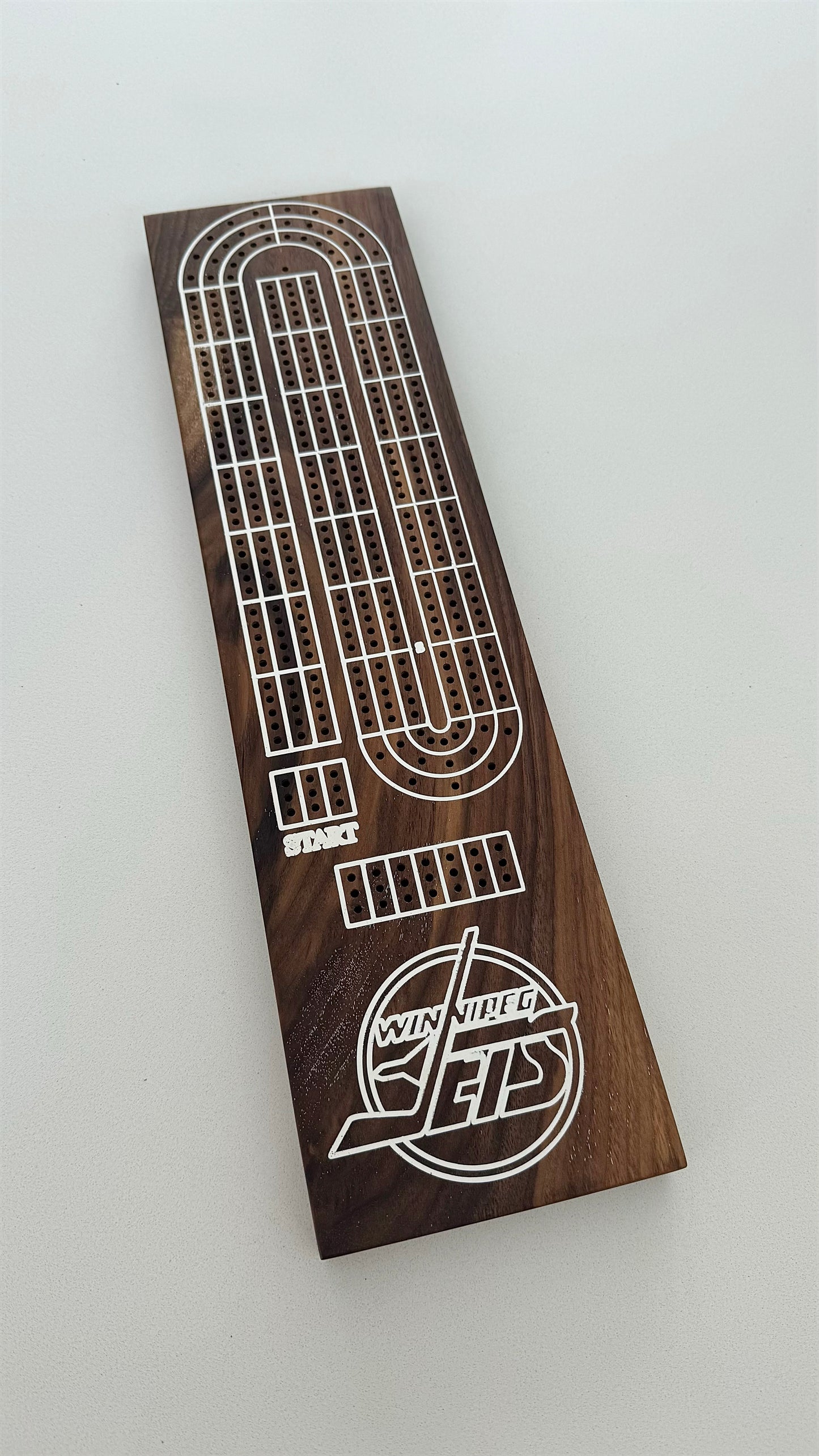 Winnipeg Jets Crib Board with White Epoxy